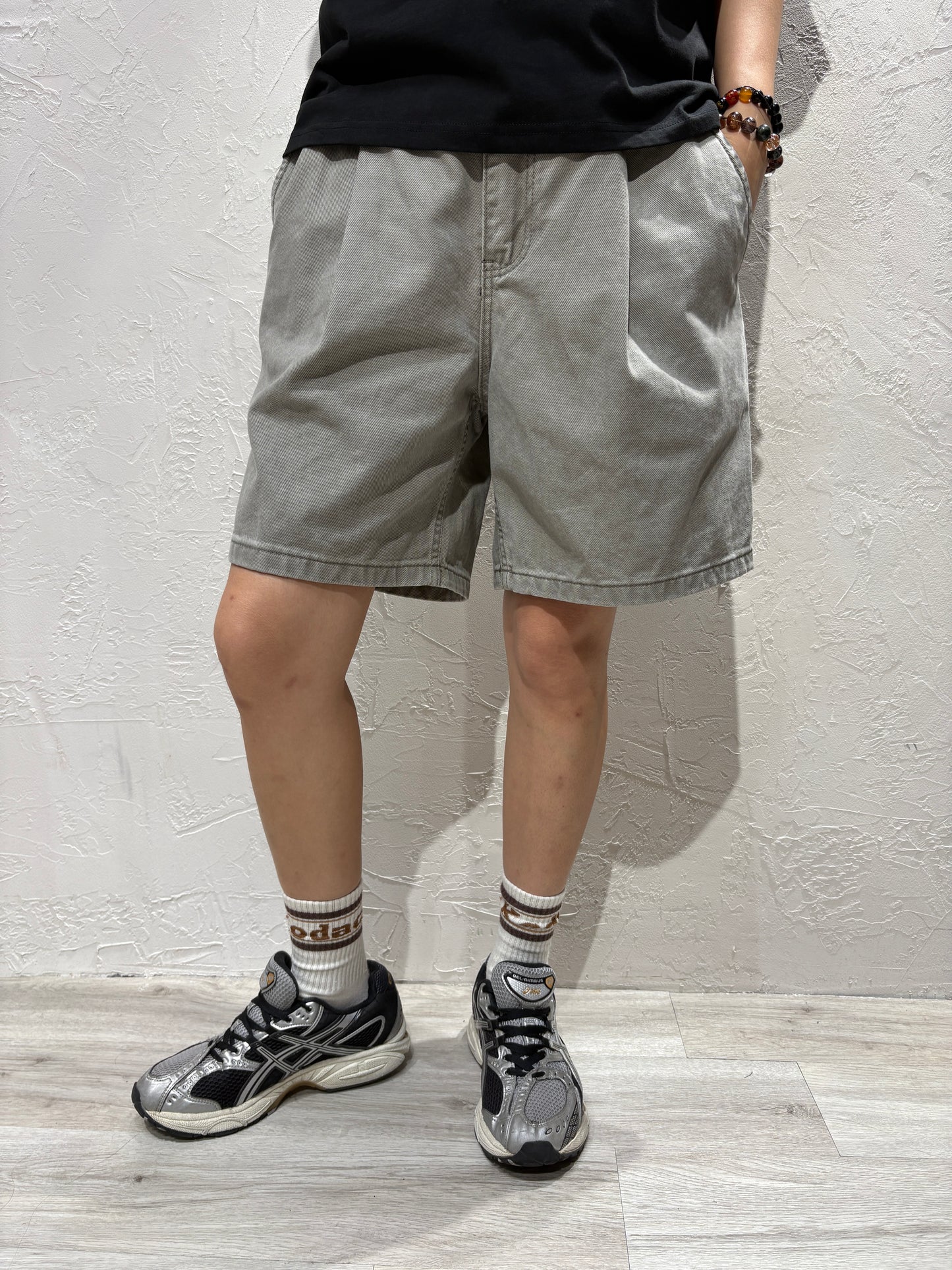 Zip Denim Shorts