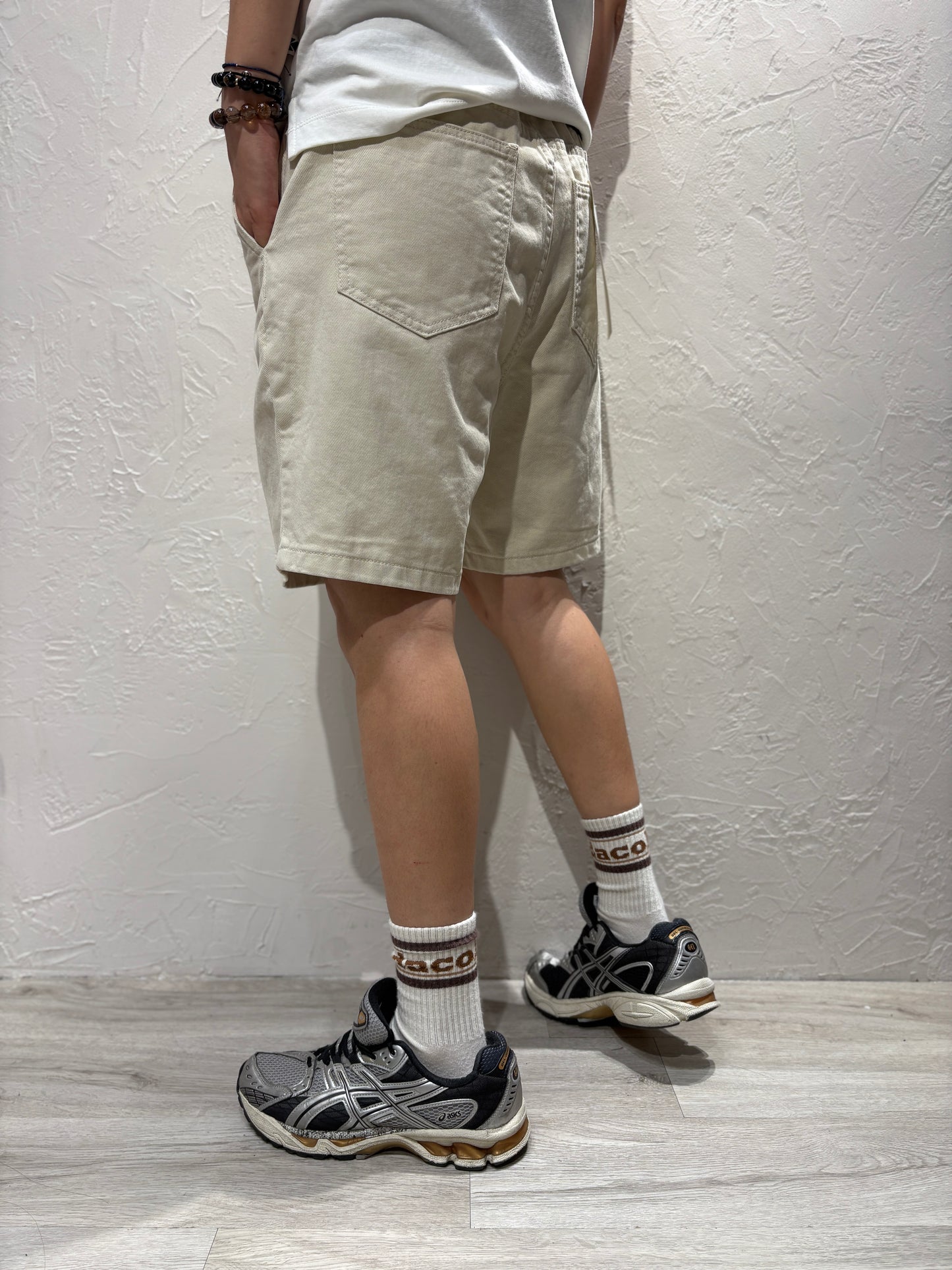 Zip Denim Shorts
