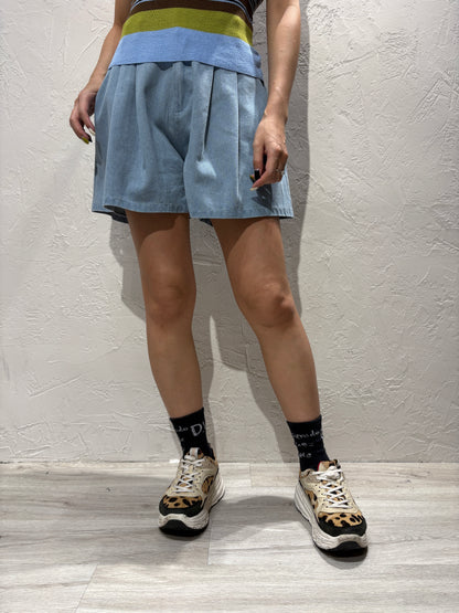 Denim Skirt-like Shorts