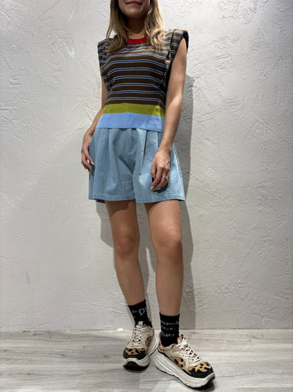 Denim Skirt-like Shorts