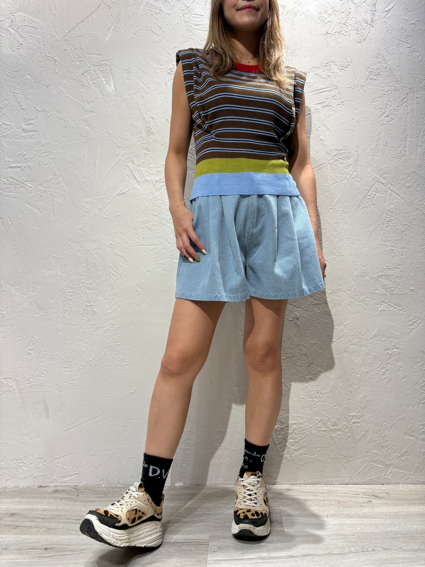 Denim Skirt-like Shorts