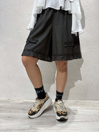 Stripes Ruffle Shorts