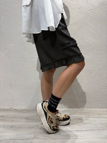 Stripes Ruffle Shorts