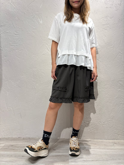 Stripes Ruffle Shorts