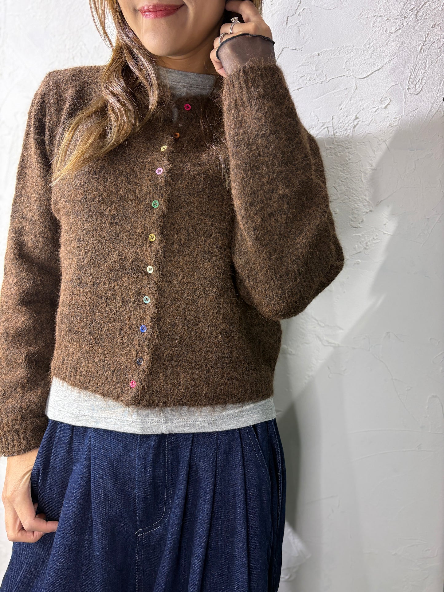 Rainbow Button Cardigan