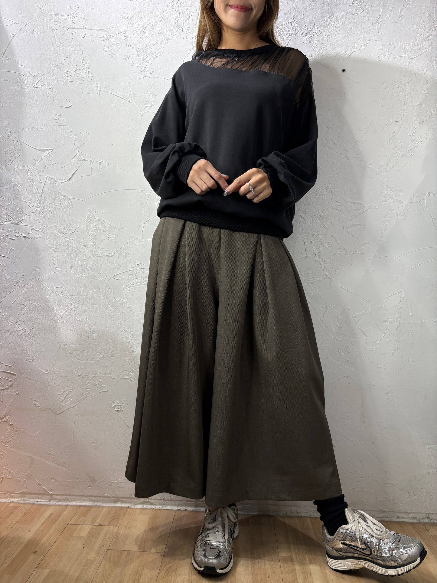 Non-Iron Skirt-like Pants