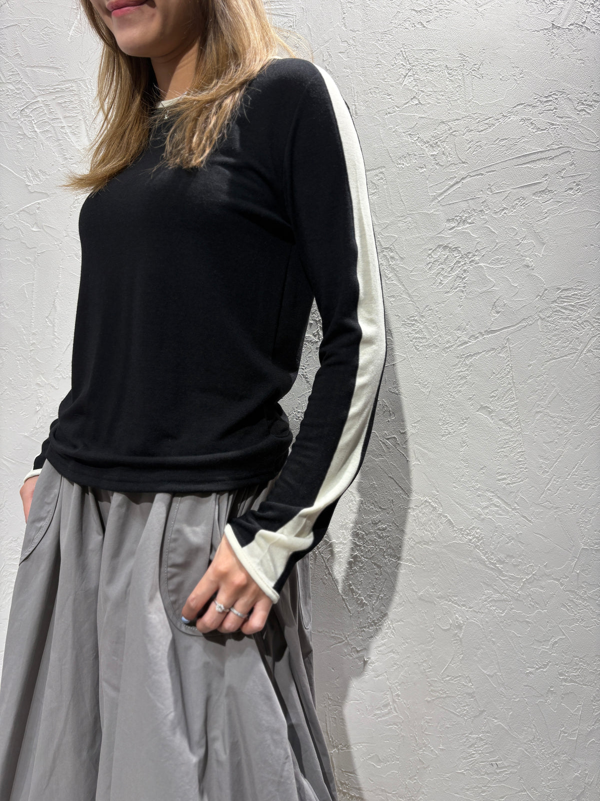 Mixed Color Long Sleeves Top