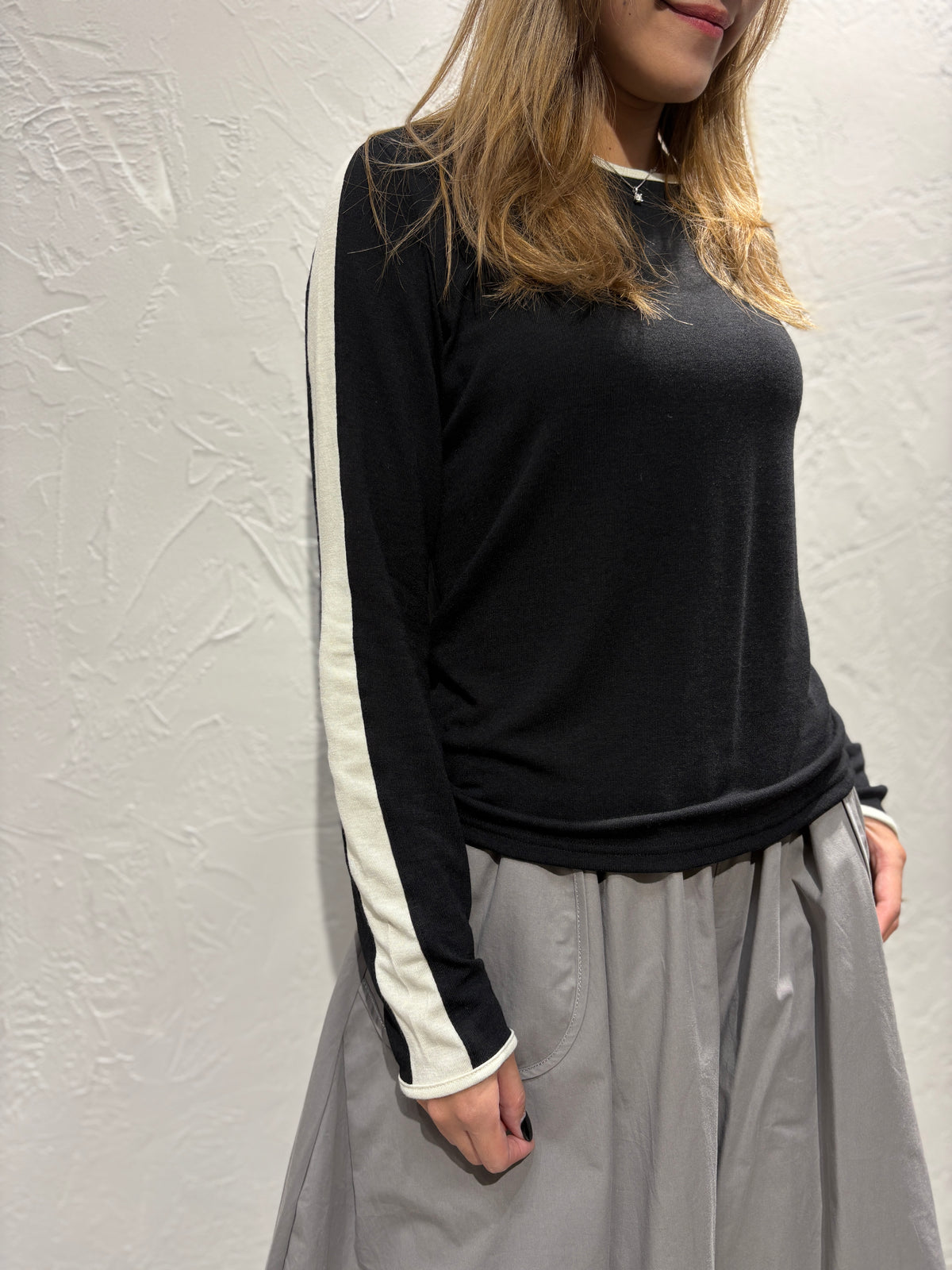 Mixed Color Long Sleeves Top