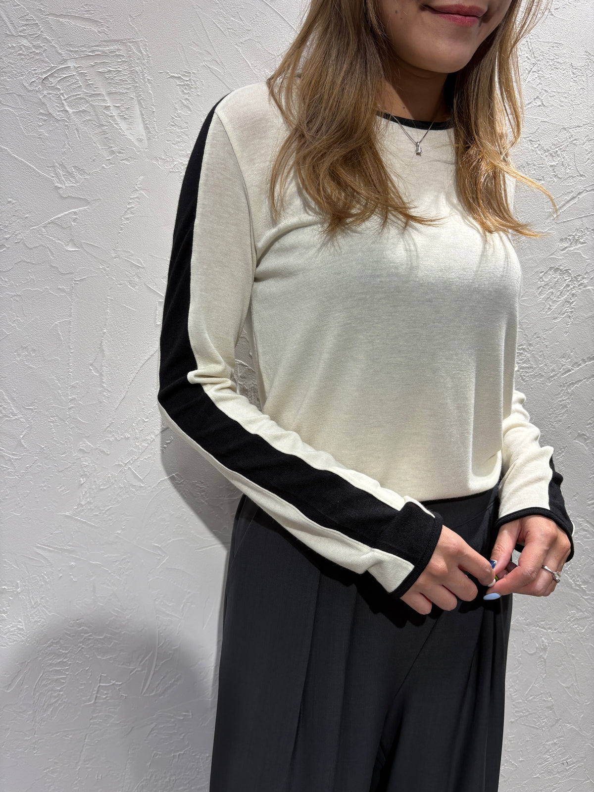 Mixed Color Long Sleeves Top