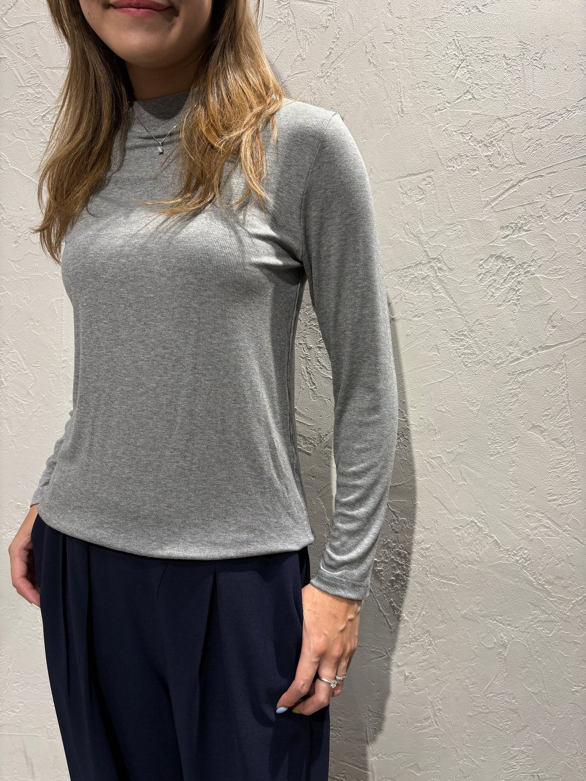 Plain Color Long Sleeves Top