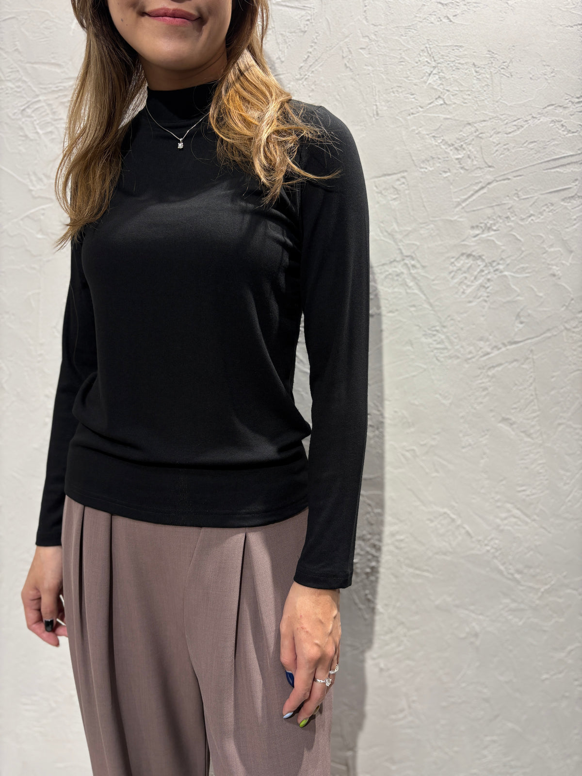 Plain Color Long Sleeves Top