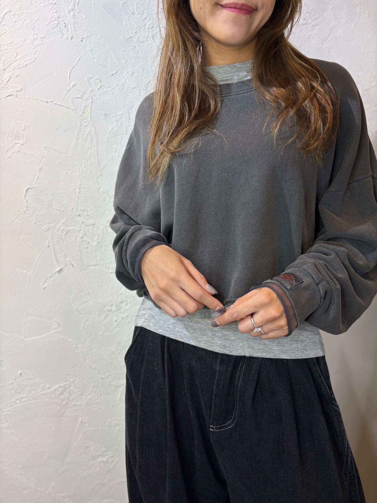 Plain Cropped Sweater