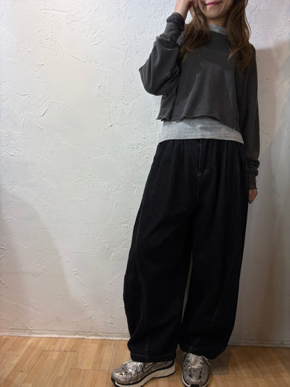 Plain Cropped Sweater