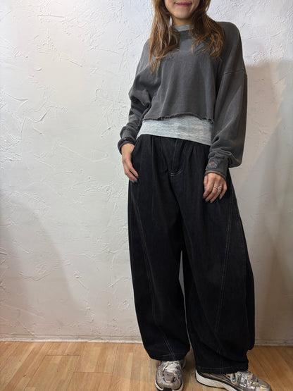 Plain Cropped Sweater