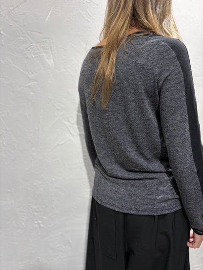 Mixed Color Long Sleeves Top