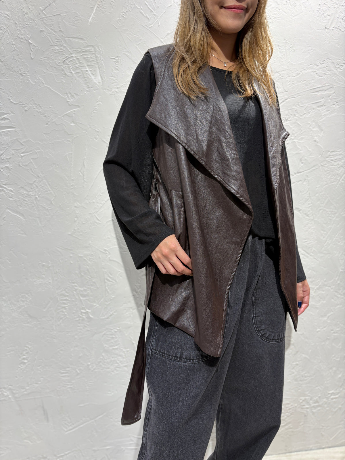 PU Vest Jacket