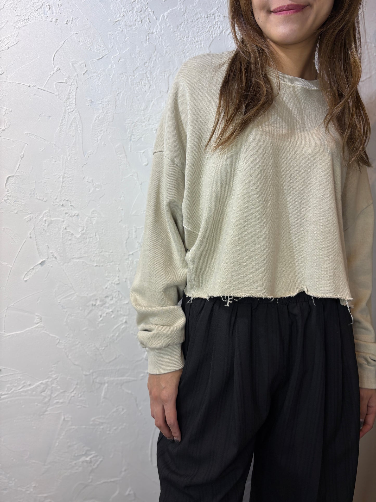 Plain Cropped Sweater