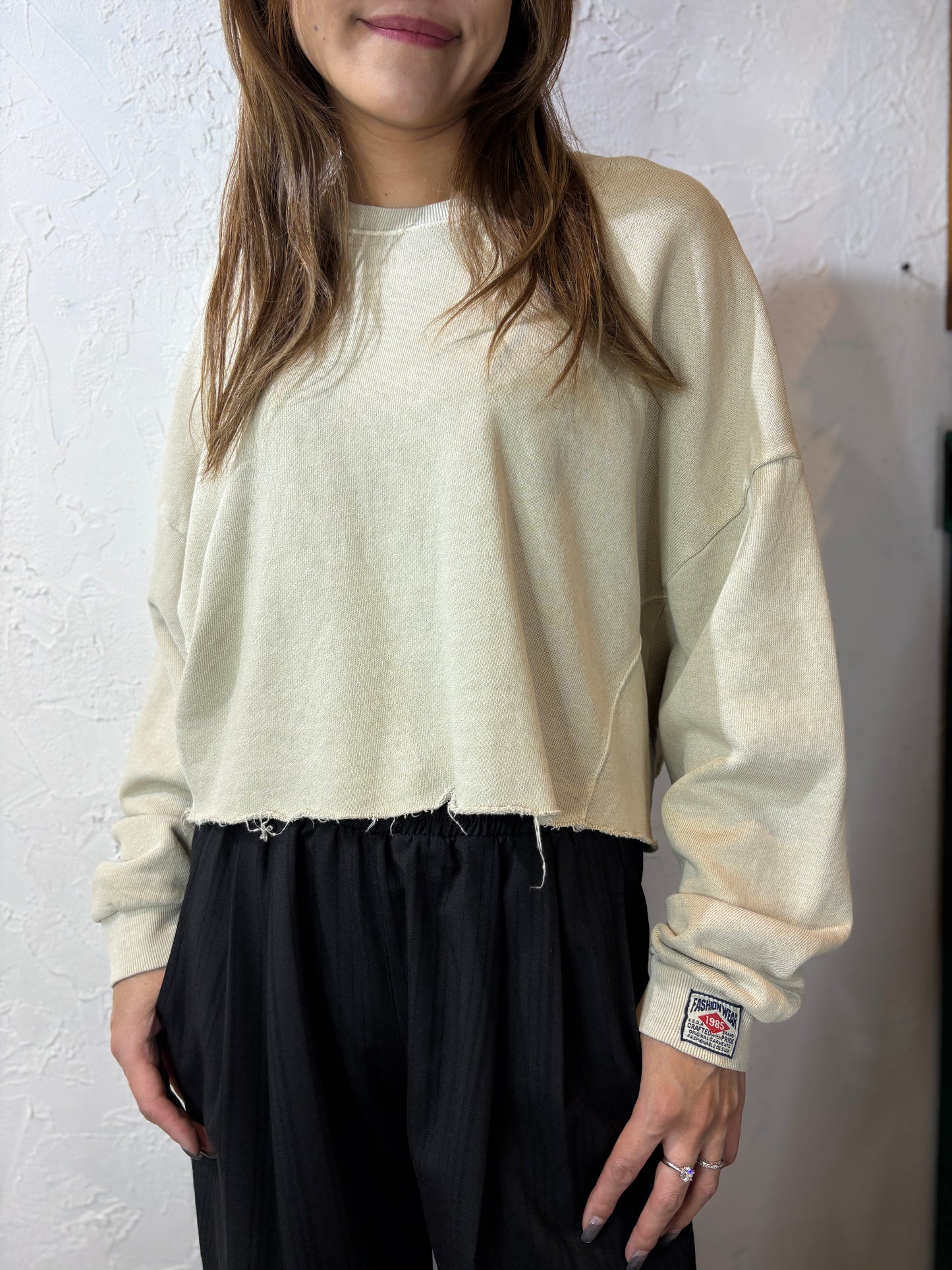 Plain Cropped Sweater