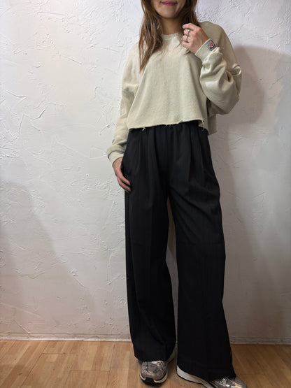 Plain Cropped Sweater