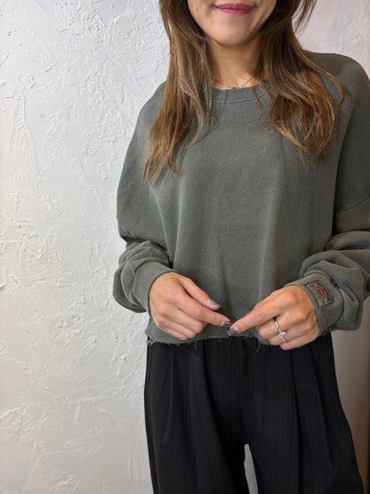 Plain Cropped Sweater