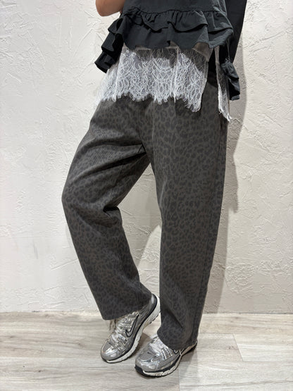 Leopard Pattern Jeans