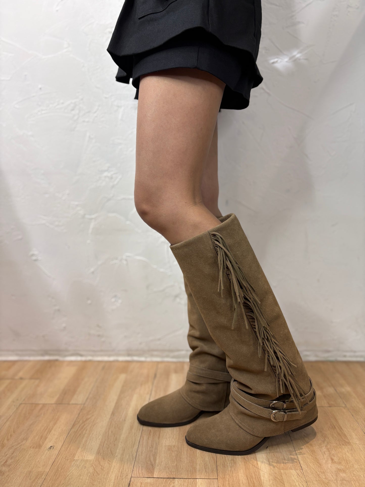 Cowhide Long Boots