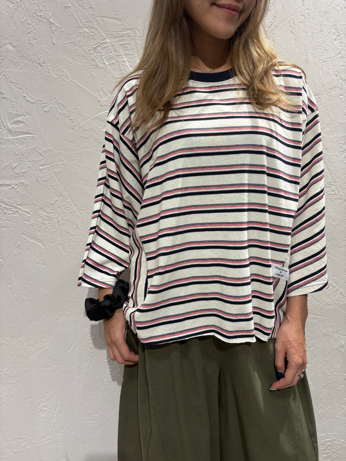 Stripes Mid-sleeves Top