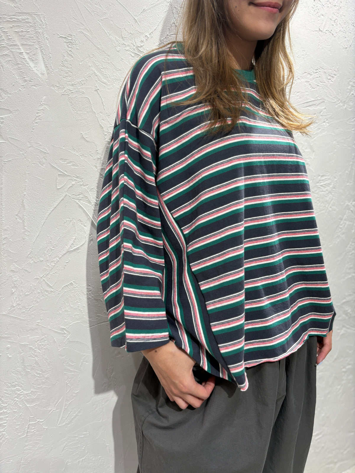Stripes Mid-sleeves Top
