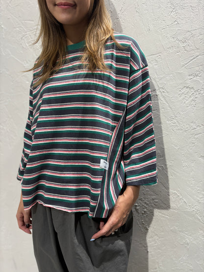 Stripes Mid-sleeves Top