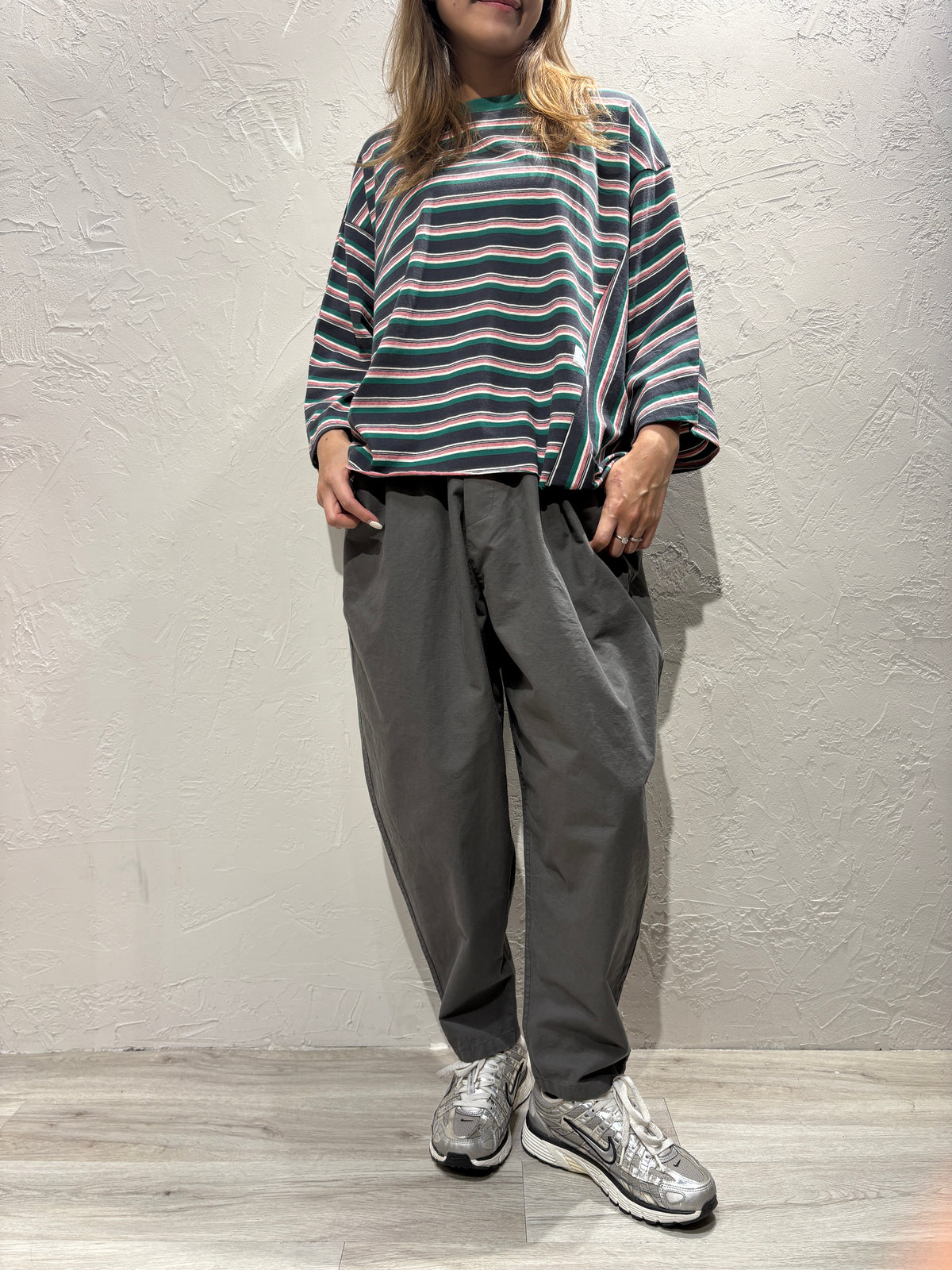 Bubble Cut Plain Color Pants