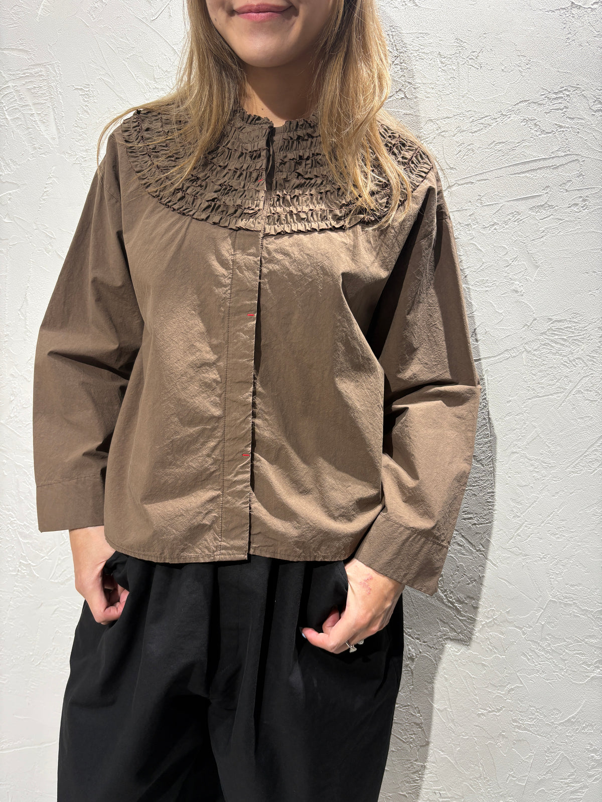 Pleated Pattern Shirt