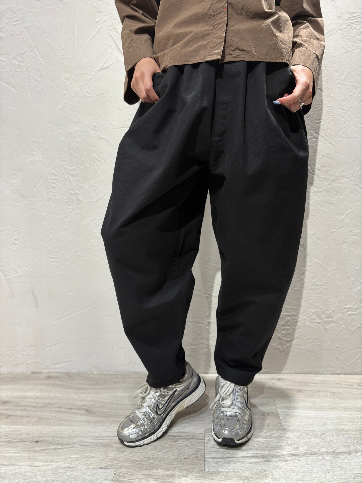 Bubble Cut Plain Color Pants