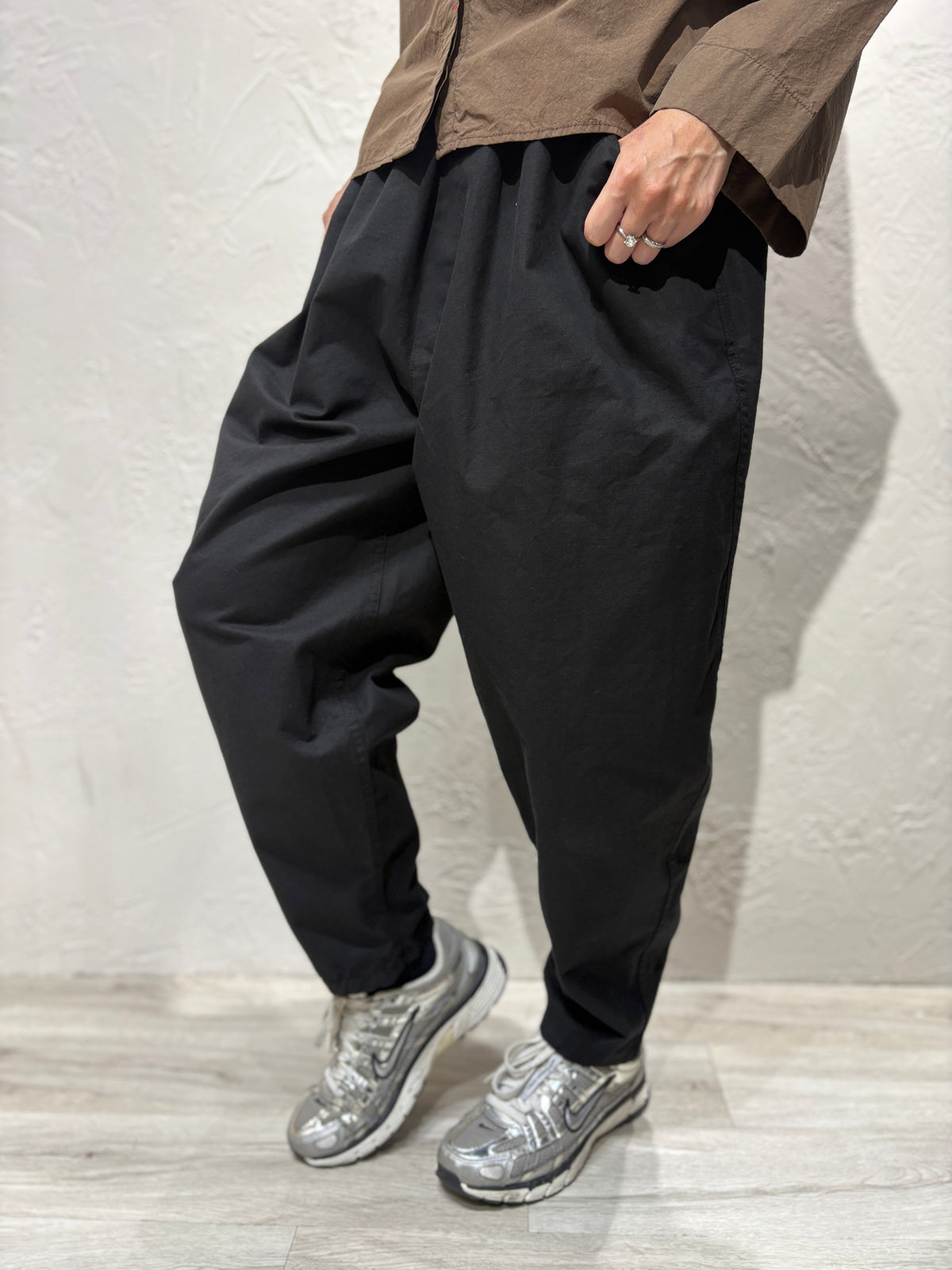 Bubble Cut Plain Color Pants