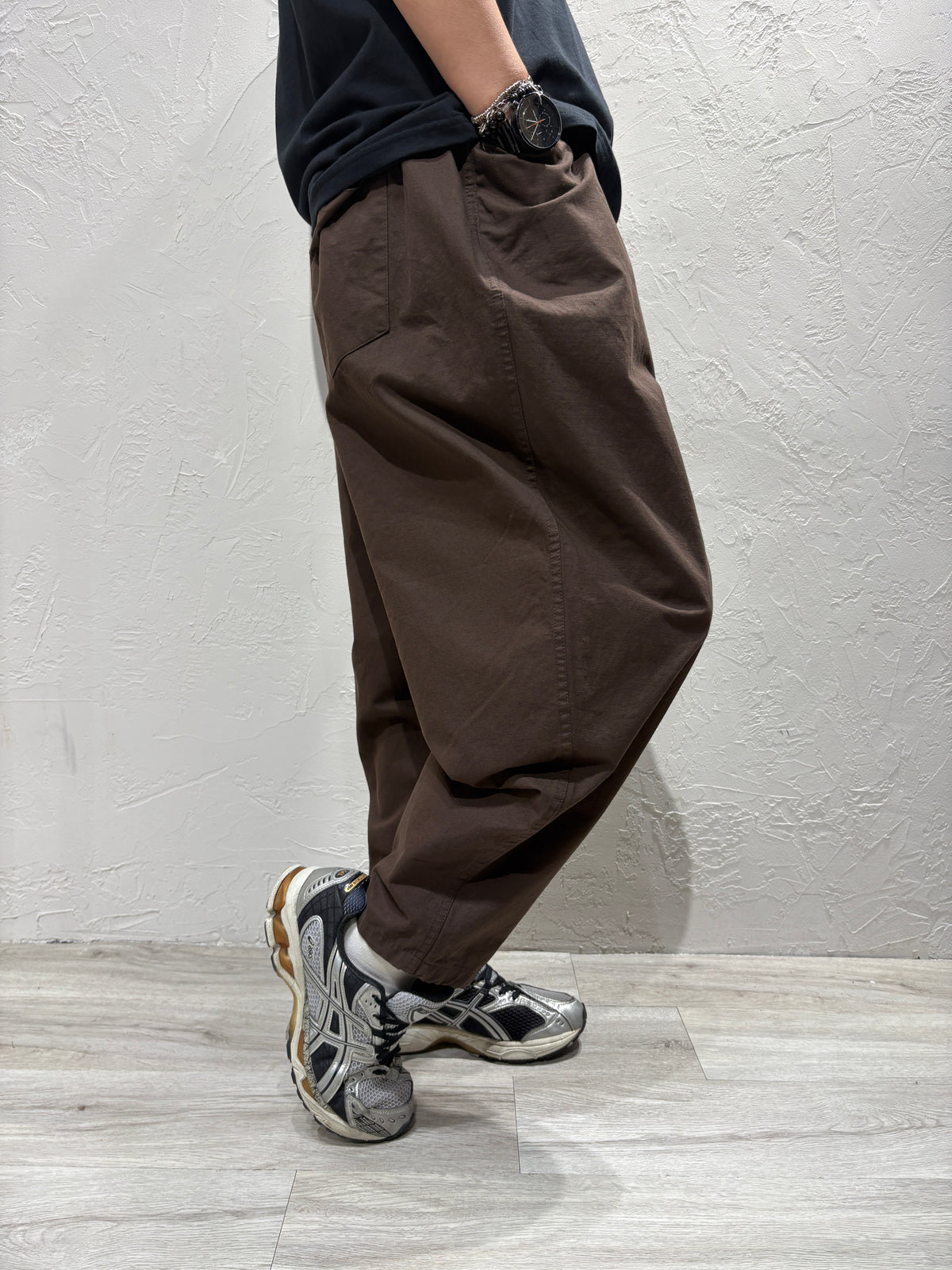 Bubble Cut Plain Color Pants