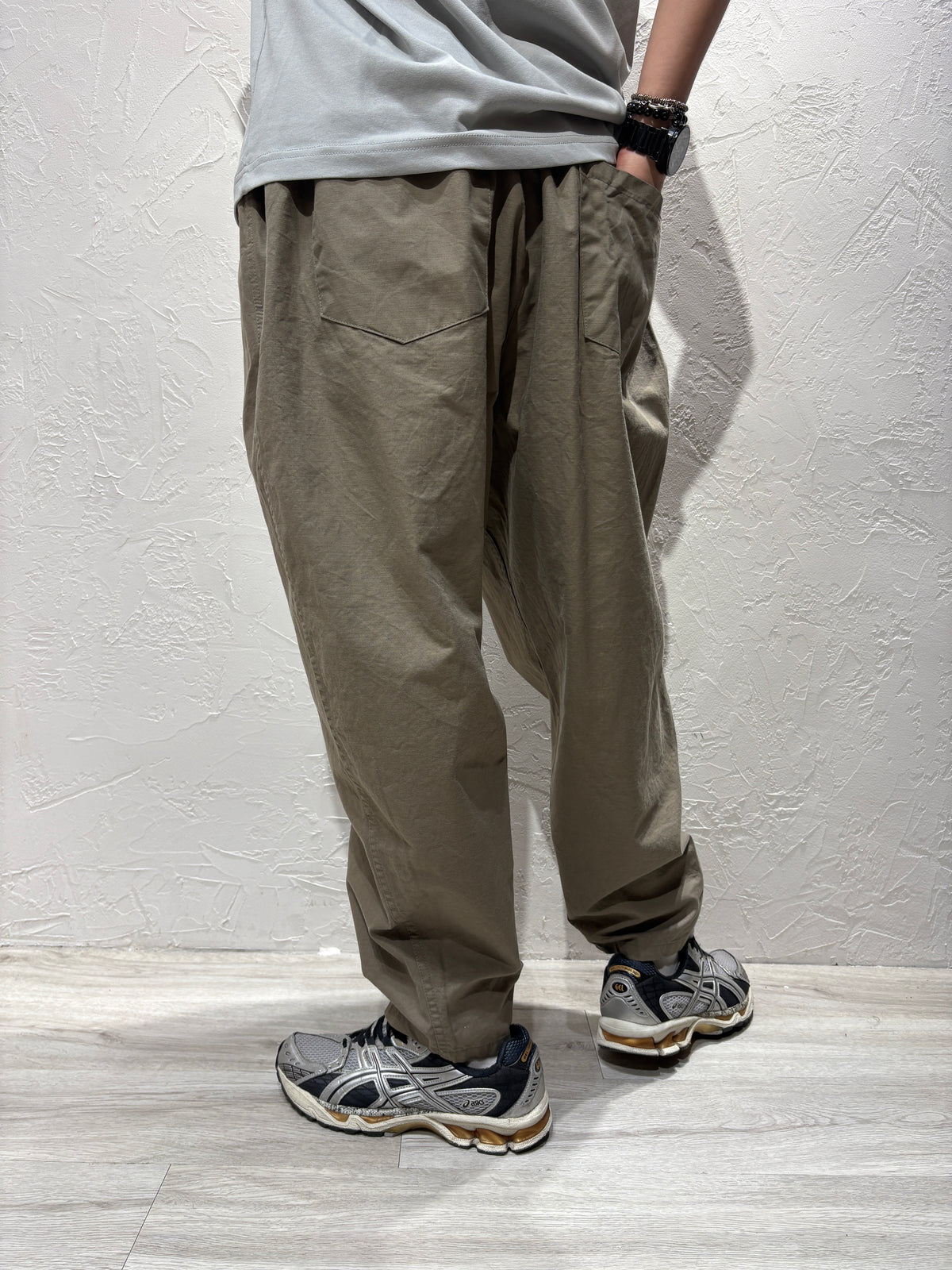 Bubble Cut Plain Color Pants