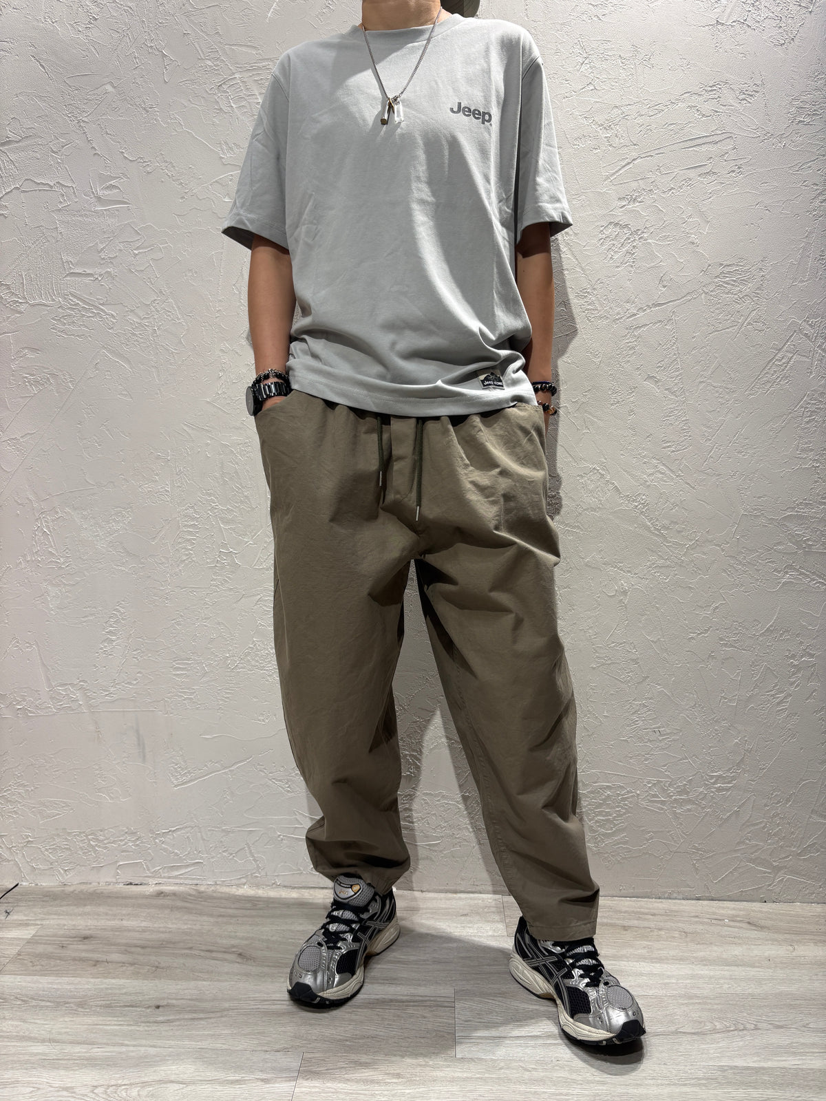 Bubble Cut Plain Color Pants