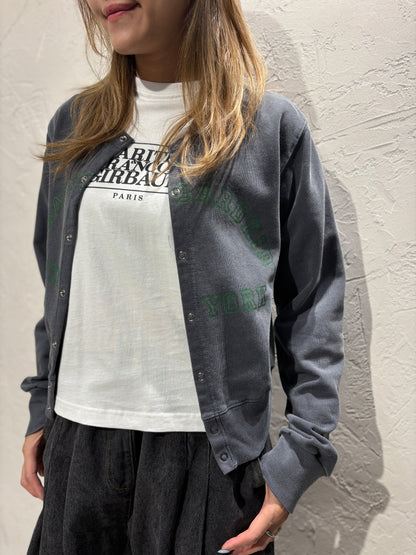 Text Print Cardigan