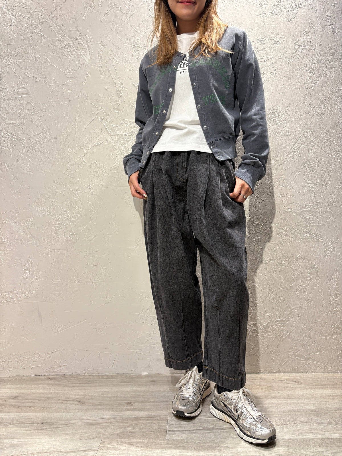 Text Print Cardigan