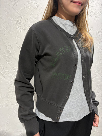 Text Print Cardigan