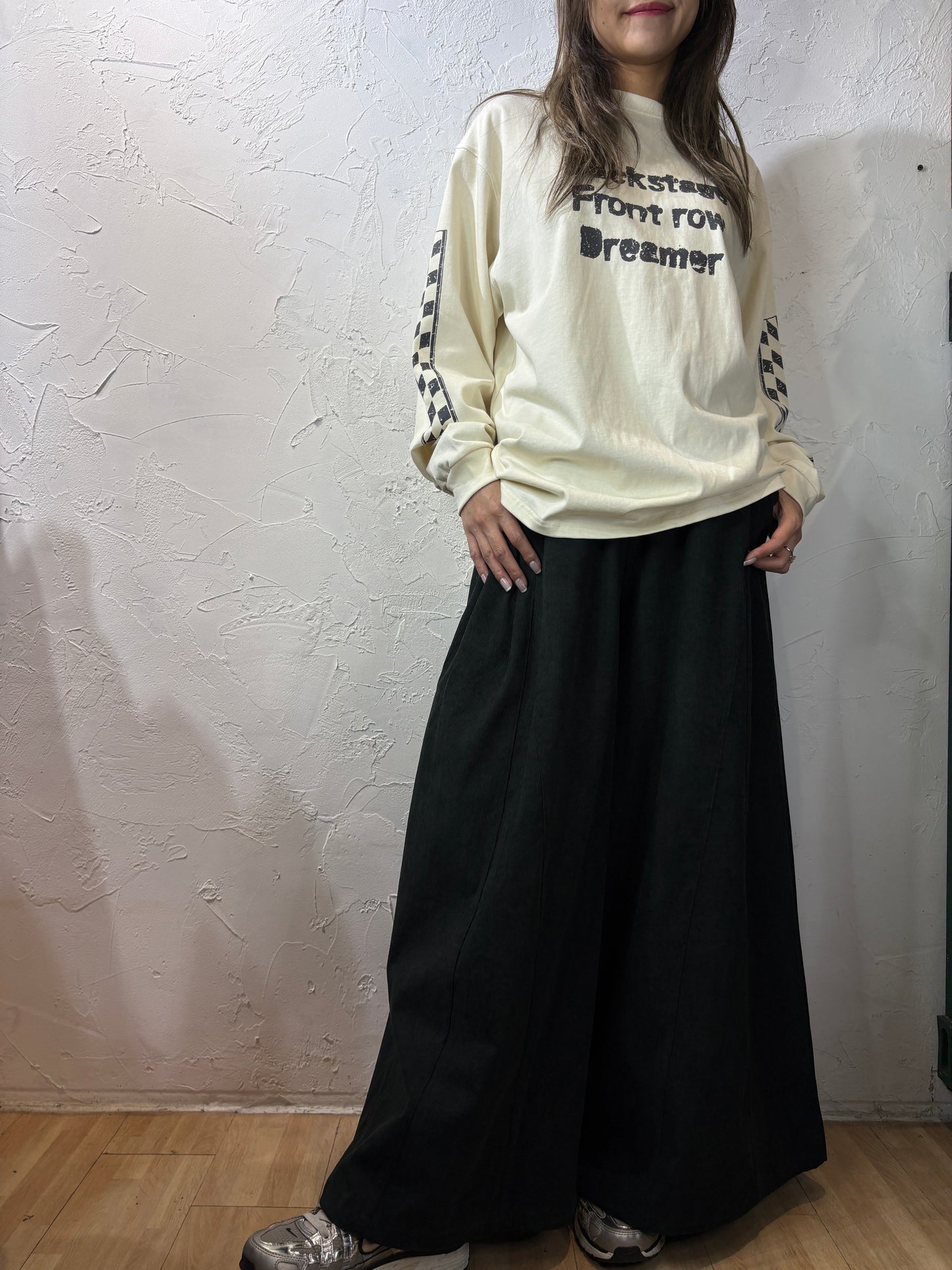 Corduroy Skirt-like Pants