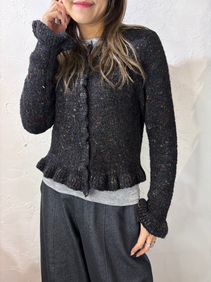 Mixed Color Knit Cardigan