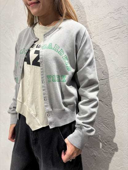 Text Print Cardigan