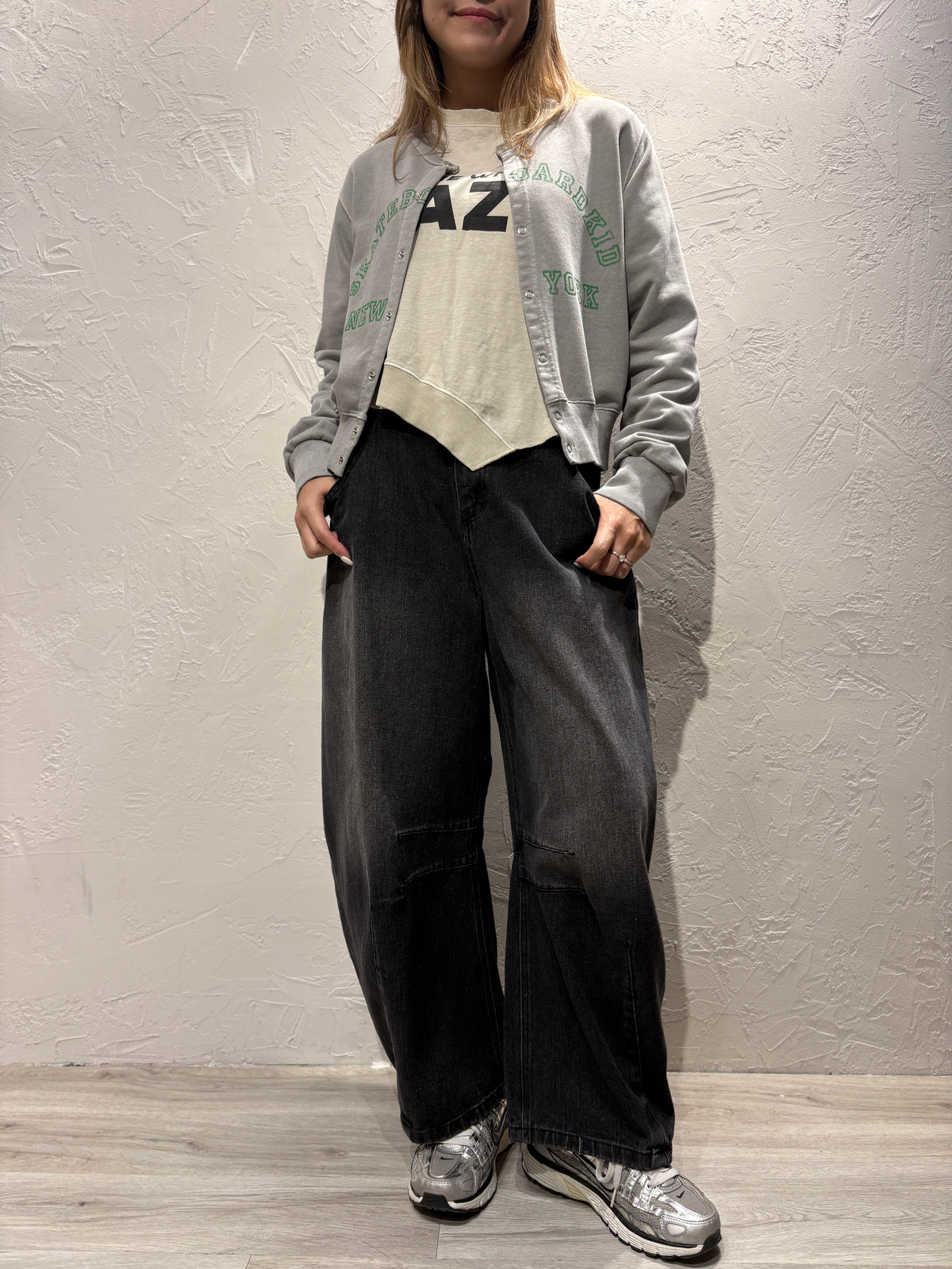 Text Print Cardigan