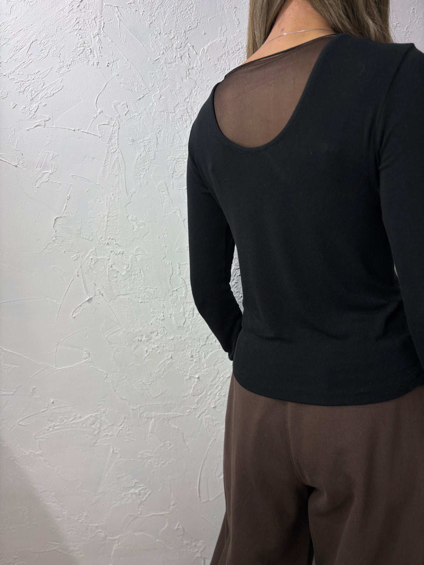 Back See Through Long Sleevess