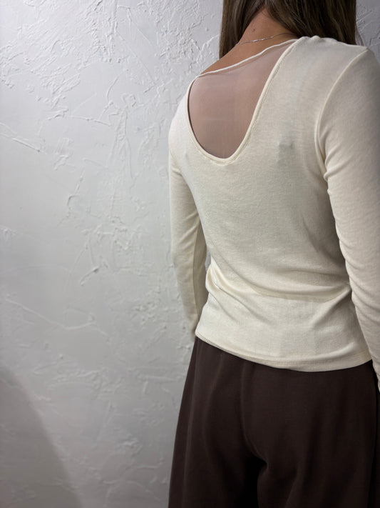 Back See Through Long Sleevess