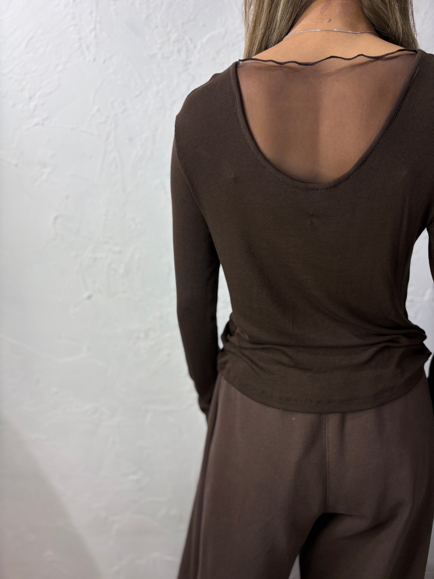 Back See Through Long Sleevess