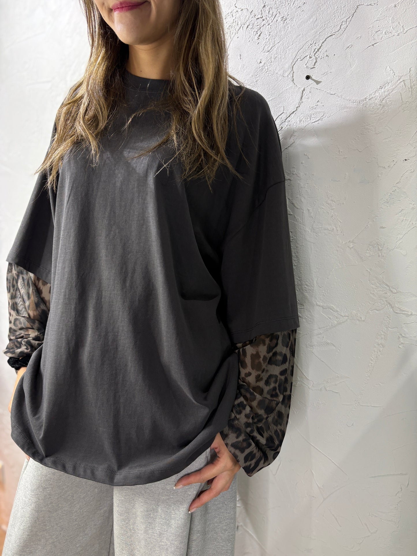 Leopard Print Sleeves Top