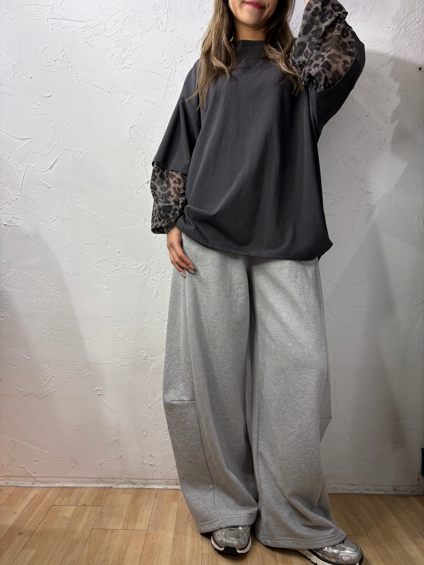 Leopard Print Sleeves Top