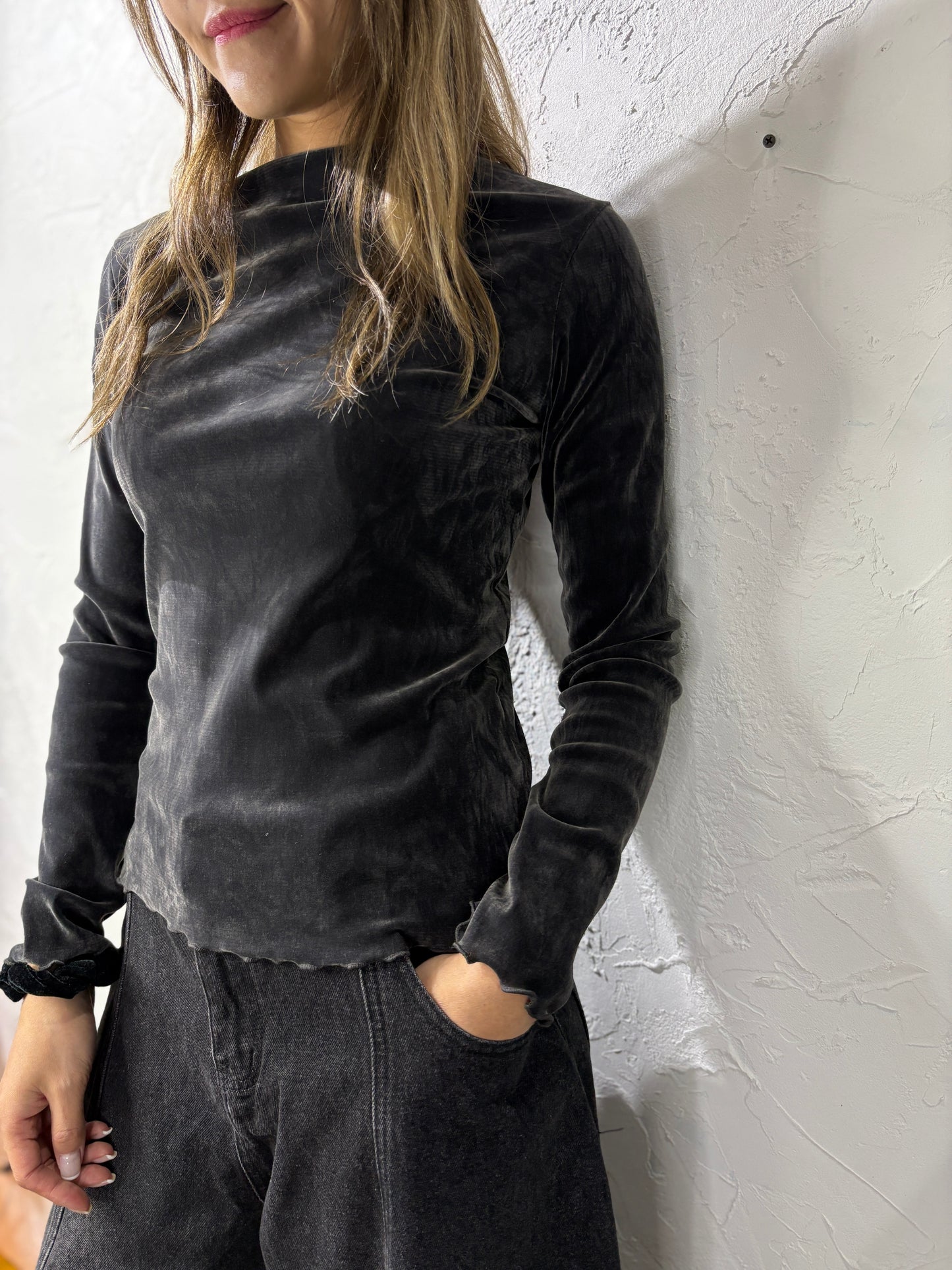 Velvet Long Sleeves Top