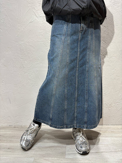 A Cut Denim Skirt